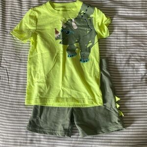Ice Cream Dino Themed Toddler Boy Outfit